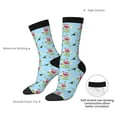 thumbnail image 4 of Rateoe Flamingos And Tropical Plants for Women Casual Calf Socks - Cute Crew Socks - Thin Soft Above Ankle Socks Size 5-11, 4 of 6