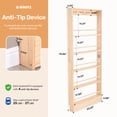 thumbnail image 3 of Sweet Time Behind Door Bookshelf, 5-Tier Wooden Kids Bookcases with Hooks, Behind The Door Storage Organizer Space-Saving Wall Mount Narrow Book Shelf, 3 of 10
