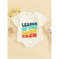 thumbnail image 2 of Bagilaanoe Newborn Baby Boy Summer Rompers Letter Embroidery Short Sleeve Bodysuits 3M 6M 12M 18M Infant Casual One Piece Short Jumpsuit, 2 of 7