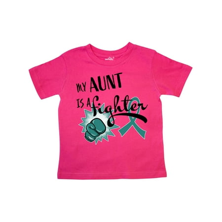 

Inktastic Ovarian Cancer Awareness My Aunt s a Fighter Gift Toddler Boy or Toddler Girl T-Shirt