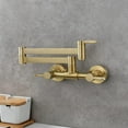 Pot Filler 360° Swivel Folding Kitchen Faucet with Swing Arm, Brass Hot