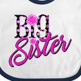 thumbnail image 4 of Inktastic Big Sister with Polka Dots Girls Baby Bib, 4 of 4