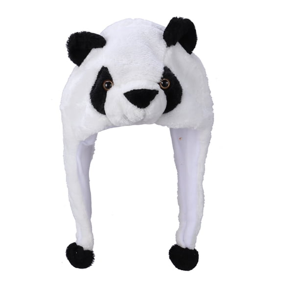 Adorable Animal Hat Plush Winter Ski Aviador Estilo Sombrero de dibujos animados Earflap Cap Hood para niños adultos (Panda)
