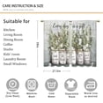thumbnail image 2 of Green Leaves Eucalyptus Inspirational Kitchen & Bathroom Curtains - Rustic Flower Quotes, Farmhouse Floral Cafe Style - 27.5x39 Inch, 2 of 7