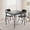 Black with 2 Chairs, variant on 5-Piece Folding Card Table and Chair Set, 33.6" Square Padded Table with 4 Chairs, Premium PU Leather, Portable for Dining, Gaming, Camping, Gray
