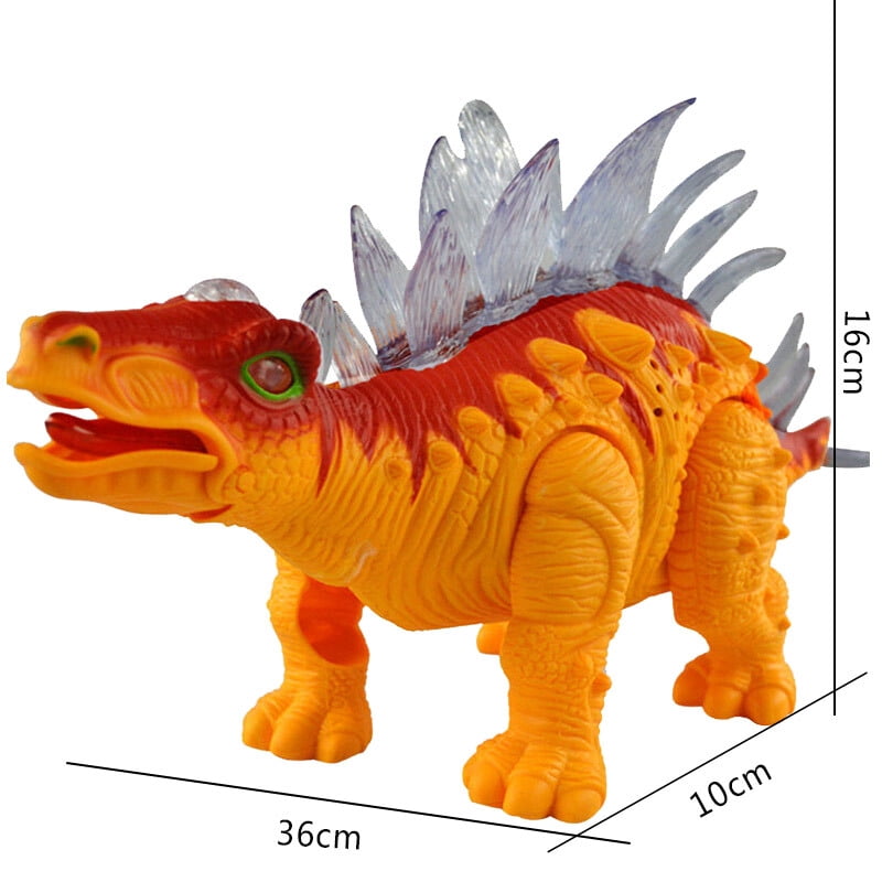 PlayWorld Prehistoric Past Stegosaurus Dinosaur With Lights And Sounds - Orange