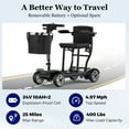 thumbnail image 6 of STACOO 4 Wheel Mobility Scooter for Seniors & Adults, 400lbs Capacity, Foldable Electric Powered Scooter, 25+ Mile Long Range , with 2 Removable Lithium Batteries, 6 of 8