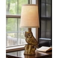 thumbnail image 4 of Lámpara de granja Lamp G-SAFAVA de resina con diseño de búho dorado de 14,25 pulgadas, 4 of 7