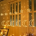 thumbnail image 4 of Agiferg Stars Moon LED Bulb String Lights Decorative Curtain Lights Wedding Neon Lights, 4 of 9