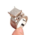 thumbnail image 5 of Womens Ring Micro Paved Zircon Love Heart Copper Electroplated Geometric Jewelry Gift For Her For Everyday Use, 5 of 5