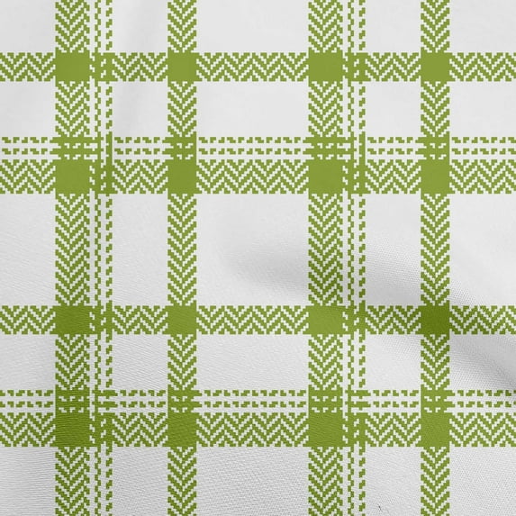 oneOone Rayon Green Fabric Tartan Quilting Supplies Print Sewing Fabric By The Yard 56 Inch Wide