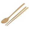 Home Kitchen Tableware Wooden Soup Rice Chopsticks Spoon Cutlery Set