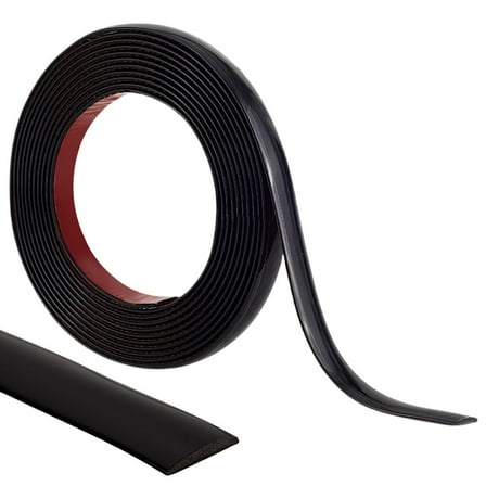 16.4Ft x 0.7in Flexible Molding Trim Peel and Stick Black Self Adhesive Waterproof Wall Mirror Corner Round Edge Tile Trim Ceiling Countertop