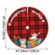 thumbnail image 3 of CaiYueKe Christmas Tree Skirt, 47 Inch Rustic Tree Skirt Ornaments Buffalo Plaid Xmas Tree Skirt Mat with Santa Snowman Deer Pattern for Decorations Holiday Party Indoor Outdoor, 3 of 9