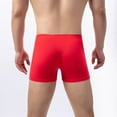 thumbnail image 3 of PEASKJP Mens Solid Trunk Comfortable Soft Rayon Underwear Dual Pouch Trunks for Men,Red L, 3 of 4