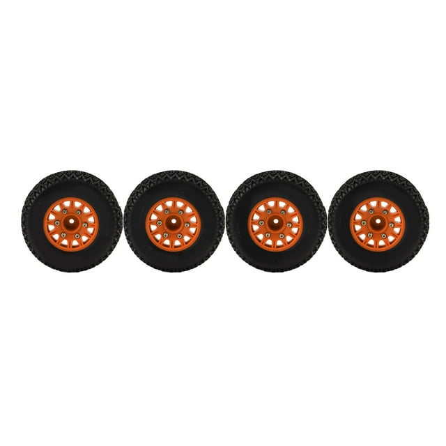 RC Short Course Truck Tires, Strong Cushioning Short Course Truck Tires 4.6cm Width For 1/10 Orange