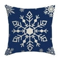 thumbnail image 2 of Blueek Christmas Pillow Covers 18x18 Inch, Snowflake and Deer Pattern Xmas Decorative Throw Pillow Cases for Home Sofa Couch Bed Car Decoration, 2 of 7