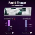 thumbnail image 5 of Keychron Q6 HE Wireless Mechanical Keyboard, 100% Full Size, QMK, 2.4GHz/Bluetooth/Wired, Hot-Swappable Gateron Magnetic Switches, Shell White – Mac/Windows, 5 of 7