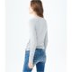 thumbnail image 2 of Aeropostale - Camiseta básica con cordones para mujer, gris, extragrande, 2 of 2