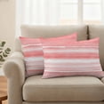 thumbnail image 3 of Outdoor Waterproof Pillow Covers Modern Pink Ombre Ocean Wave Decorative Throw Pillow Protectors,Pillowcase Cushion Cases for Patio Sofa Garden Couch,20x12in,Pack of 2, 3 of 14