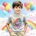thumbnail image 2 of Miaoju Kids Baseball Shirt Game Day Oversized Short Sleeve Tops Sports Season Crew Neck Funny Baseball Shirts for Kids, 2 of 4