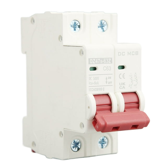 Disyuntor Miniatura, DZ47s 63Z 2P DC Circuit Isolator 500V Bajo Voltaje Para Sistema Eléctrico ANGGREK Otros