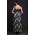 thumbnail image 2 of Bimba Black Berry & Yellow Sparrow Bird Bimba Printed Women Flowy Smocked Spaghetti Strap Dress-XX-Large, 2 of 7