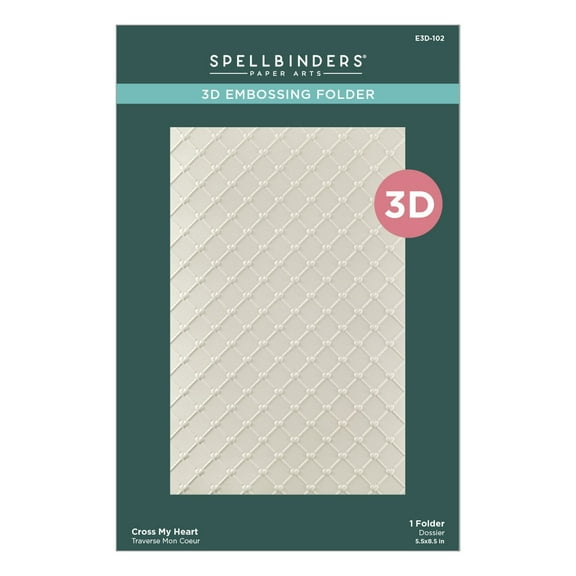 Spellbinders 3D Embossing Folder The Gorgeous You Collection-Cross My Heart