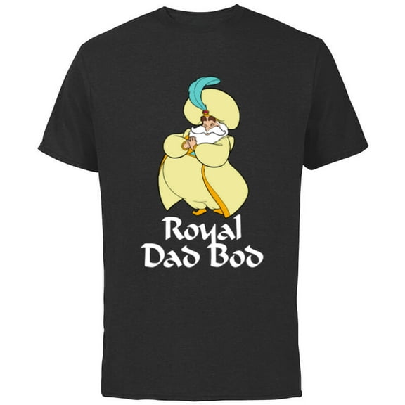 Disney Aladdin Sultan Royal Dad Bod - Short Sleeve Cotton T-Shirt for Adults - Customized-Athletic Heather