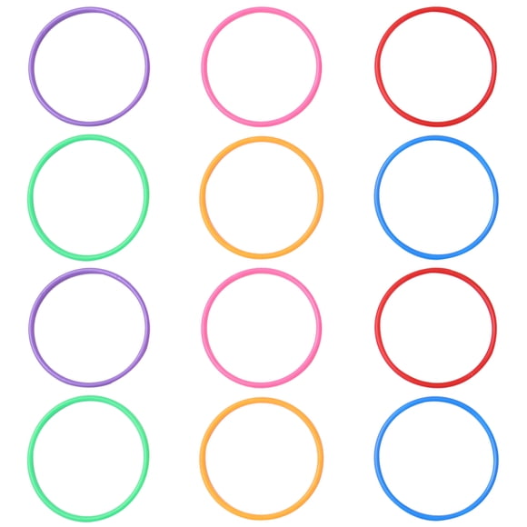 12 aros de plástico para lanzar, juego de lanzamiento de aros para niños, para carnaval, jardín, patio, juegos al aire libre (color aleatorio)