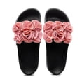 thumbnail image 6 of Dakaela Women's Slides Sandals Flower Open Toe Summer Beach Slippers Comfortable Casual Flat Walking Slip on Shoes Pink Size 7.5, 6 of 8