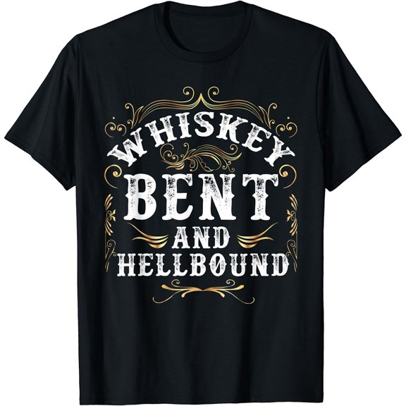 Whiskey Bent And Hellbound Shirt Funny Whiskey Bourbon T-Shirt