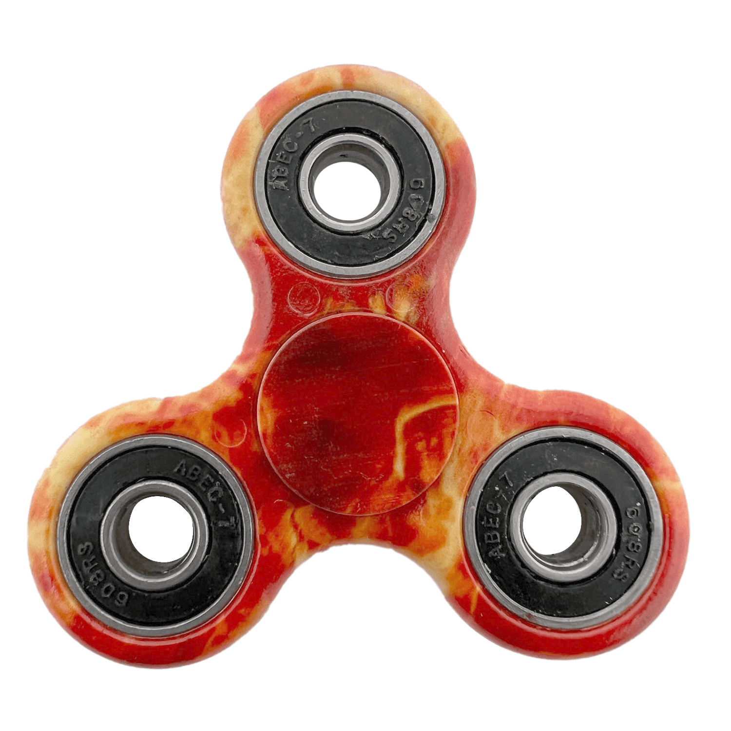 Fidget Spinners, Flashy Sensory Tri Desk Hand Spinner Toys for Kids/Adults  Red 