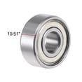thumbnail image 3 of Uxcell Deep Groove Ball Bearings Inch Double Shield Chrome Steel 3/16"x1/2"x10/51", 3 of 4
