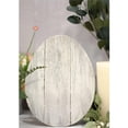 thumbnail image 4 of 12" Farmhouse White Wwash Wooden Large Egg, 4 of 5