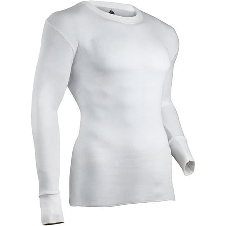 Indera Men's Cotton Rib Knit Thermal Underwear Top Medium White