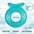 thumbnail image 3 of Inflatable Buoy, Durable Inflatable Round with Handle Air Mattress Floating Inflatable Pool Raft Pool Float Ring Adult Size (Fish Tail Lake Blue), 3 of 5