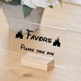 thumbnail image 2 of Pegatinas de vinilo con letreros de recuerdo de boda, calcomanías con frase "Por favor, tómese una", castillo de princesa, cuento de hadas de Disney, decoración para bodas y fiestas de cumpleaños, 2 of 5