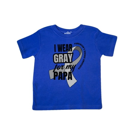 

Inktastic I Wear Gray For My Papa Parkinsons Disease Awareness Gift Toddler Boy or Toddler Girl T-Shirt