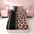thumbnail image 4 of Homewish Animal Print Twin Sheets, Brown Zebra Leopard Print Bedding, 3 Pieces (1 Flat Sheet, 1 Fitted Sheet and 1 Pillowcase), 4 of 6