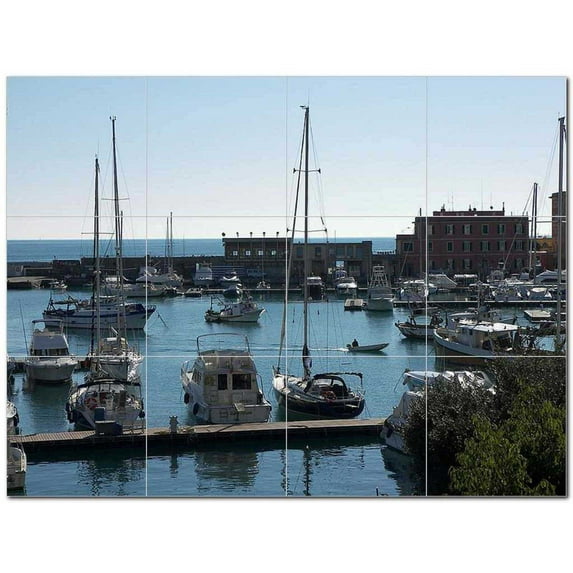 Boat Photo Ceramic Tile Mural Kitchen Backsplash Bathroom Shower 404187-L43