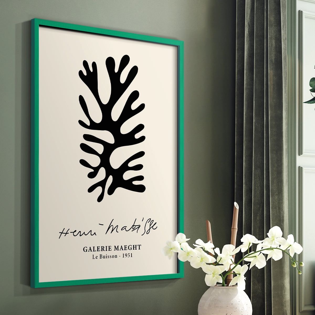 Matisse CXLIX Framed Print in Green Solid Wood 8 x 10 Framed Print