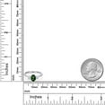 thumbnail image 6 of Gem Stone King 925 Sterling Silver Emerald Envy Mystic Topaz and White Zirconia Engagement Ring for Women | 1.45 Cttw | Oval 7X5MM | Gemstone November Birthstone | Size 6, 6 of 6