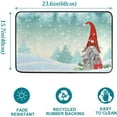 thumbnail image 6 of Christmas Decorative Doormat Home Decor Christmas Gnome Tomte Winter Snowflakes Welcome Indoor Outdoor Entrance Bathroom Floor Mats Non Slip Washable Winter Hoilday Pet Food Mat, 24x16 inch, 6 of 6