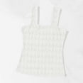 thumbnail image 5 of KIHOUT Women's Textured Square Neck Crop Tank Top Wide Straps Sleeveless Form-Fitting Blouse for Spring Summer Wear, 5 of 9