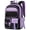 Black and Purple, variant on School Backpack for Teens Cute Girlish Middle High School Bookbag Large Capacity Lightweight Waterproof Daypack for College Students, Black and Purple