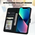 thumbnail image 2 of Allytech Wallet Case for iPhone 14 Plus with Cute Cartoon Pattern, 3 Card Slots + 1 Cash Slot + Wrist Strap, Premium PU Leather Stand Magnetic Clasp Shockproof Protective Case, Black, 2 of 8