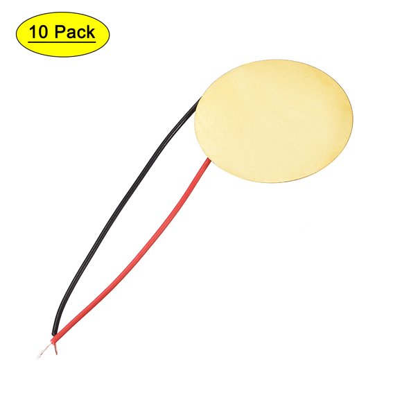 Uxcell 1.06'' Micrófono Transductor de Pickup Acústico Buzzer de Tambor Guitarra Latón 10 Pcs