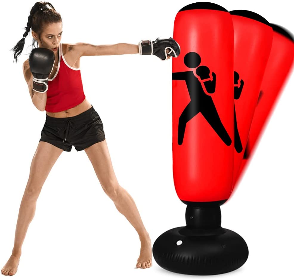 Clearance! 63 Inch Punching Bag for Kids Inflatable Kids Punching Bag