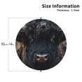thumbnail image 2 of Gaeub Majestic Black Yak Print 4 Pcs Leather Coasters for Drinks ,Drink Coasters Sets,Drink Table Cup Coasters for Living Room Kitchen Coffee Decor-Round Shape, 2 of 6